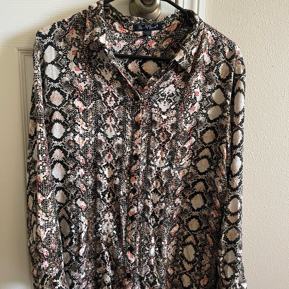 Snake print Button Down - Picture 3 of 3